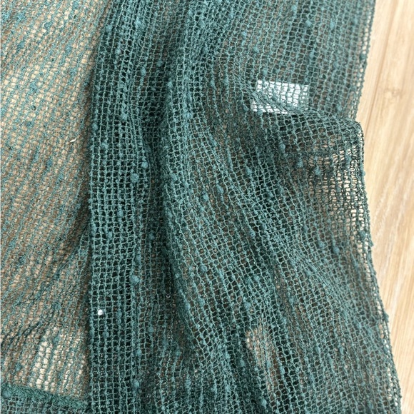 Forest Green Open-Front Sweater with Sparkles! - Picture 6 of 8